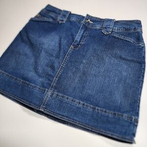 Denim Skort Sz 12 St John’s Bay Medium Wash Built-In Shorts Casual Summer Skort